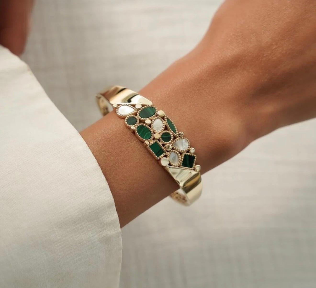 MALAHİT DENGE ALTIN KELEPÇE