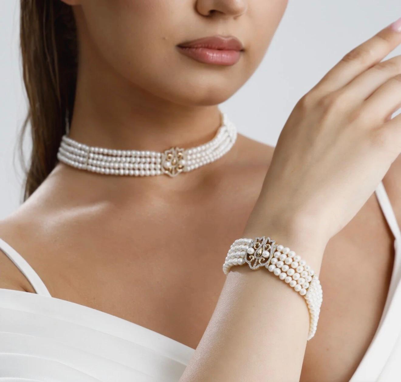 İNCİ KOLYE BİLEKLİK İKİLİ SET